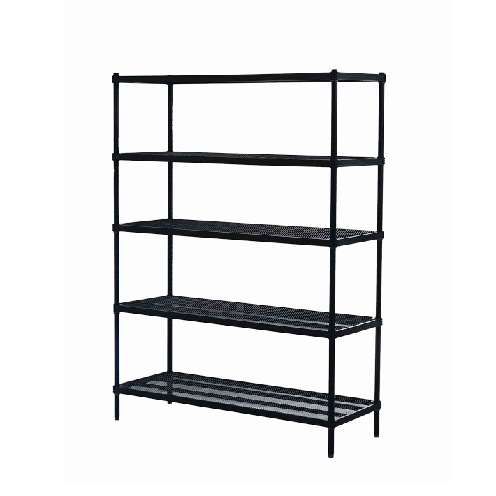 MeshWorks 5-Tier Shelf, Black