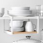 Hold Everything Under Cabinet Storage, White Powder Coat, Ashwood, 12"
