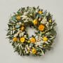 Olive Billy Button Wreath, 20"