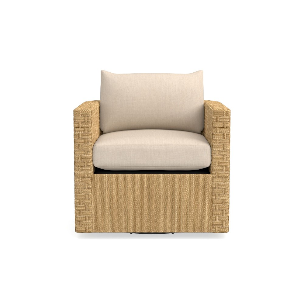 Lisbon Occasional Chair, Sunbrella Performance Canvas, Flax
