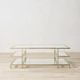 Tribeca Coffee Table, Small, Brass