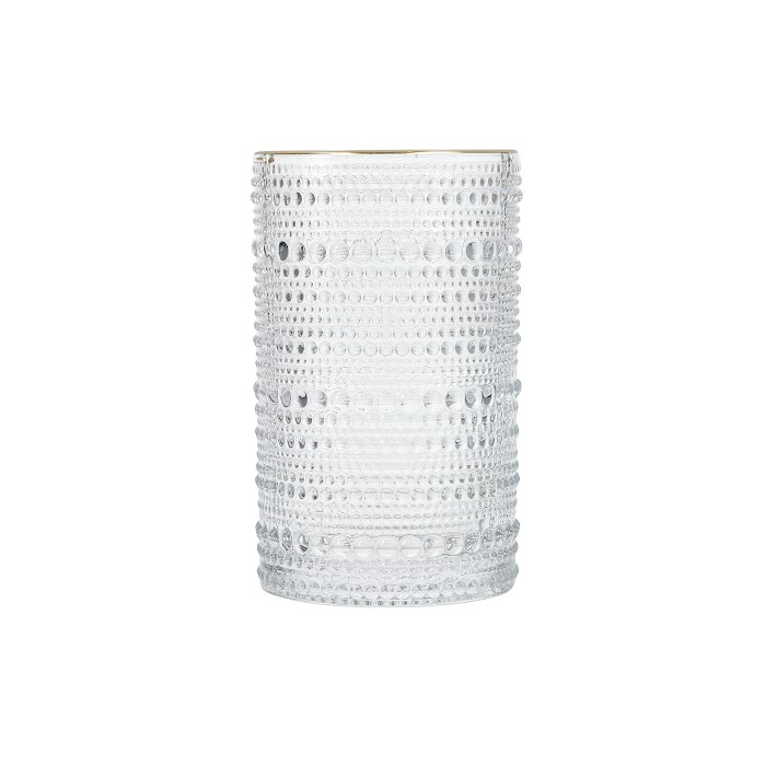 Fortessa Jupiter Highball Glasses, Gold Rim, Set of 6