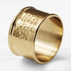 Antique Brass Napkin Rings, Set of 4