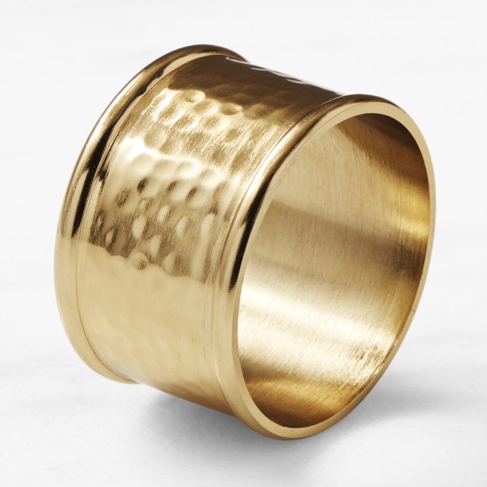 Vintage brass napkin rings discount