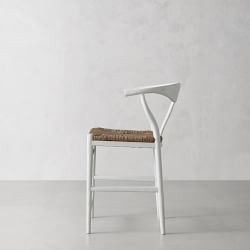 Baldwin Counter Stool, White