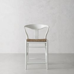 Baldwin Counter Stool, White