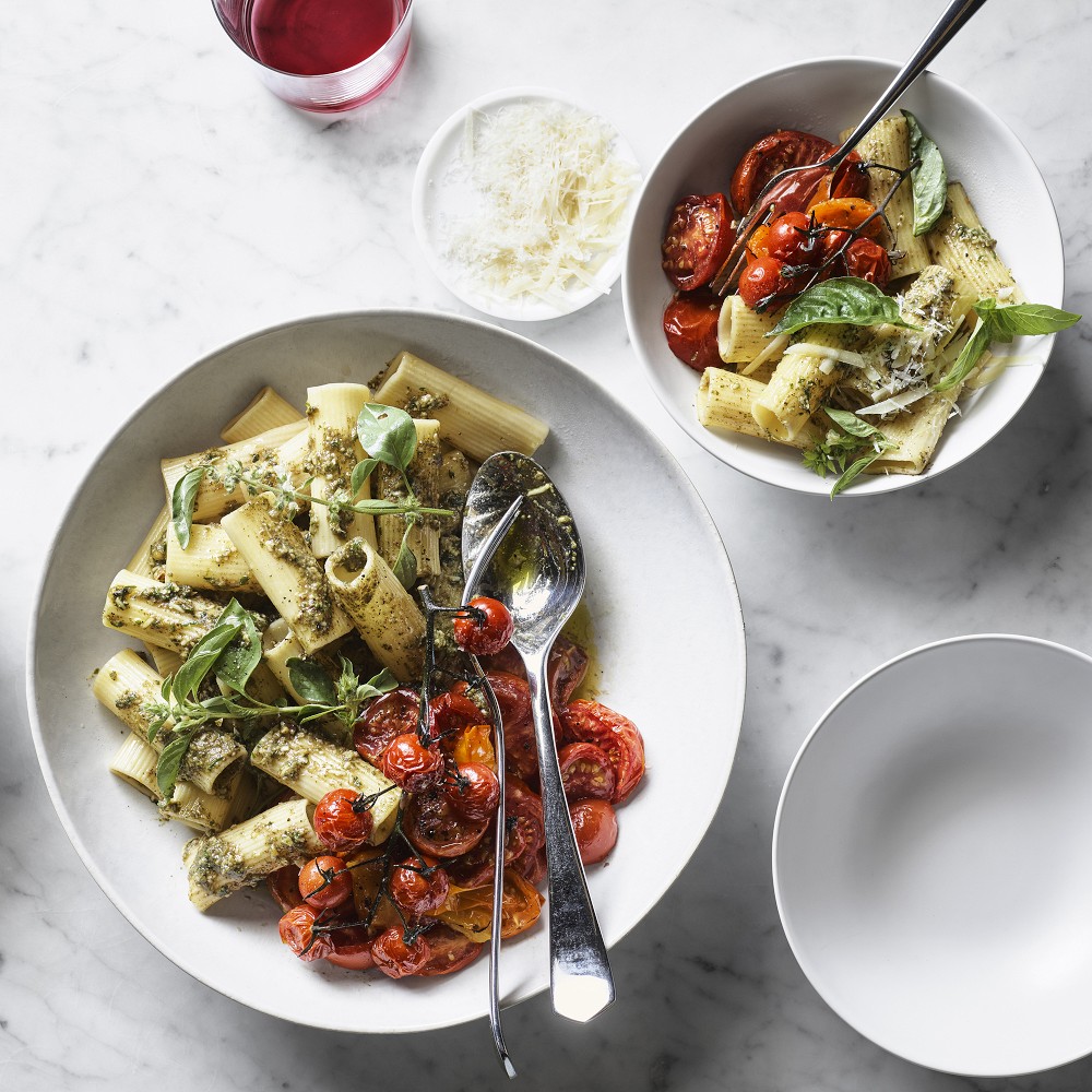 Cyprus Reactive Glaze Pasta Bowl Set with Serving Bowl