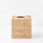 Hold Everything Rattan Tissue Box Cover