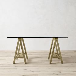 Mason Glass Top Desk (62&quot;)