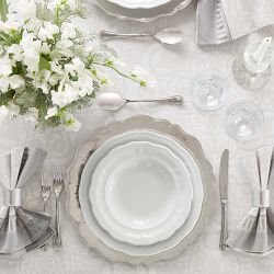 Pillivuyt Queen Anne Porcelain Soup Bowls, Set of 4