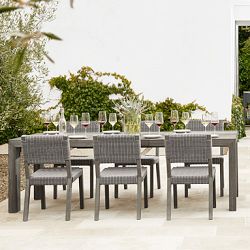 Larnaca Outdoor Teak Extendable Dining Table, Grey (72&quot;)