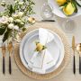 Gold Border Napkins, Set of 4