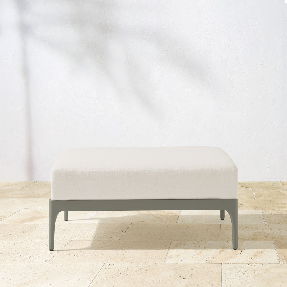 Palisades Ottoman, Aluminum Grey
