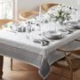 Jacquard Malta Tablecloth, 70" X 90", Grey