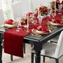 Quilted Red Velvet Table Runner