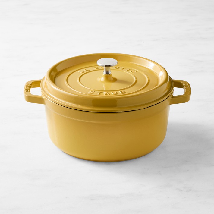 Staub Enameled Cast Iron Round Dutch Oven (4-Qt., Color Citron)