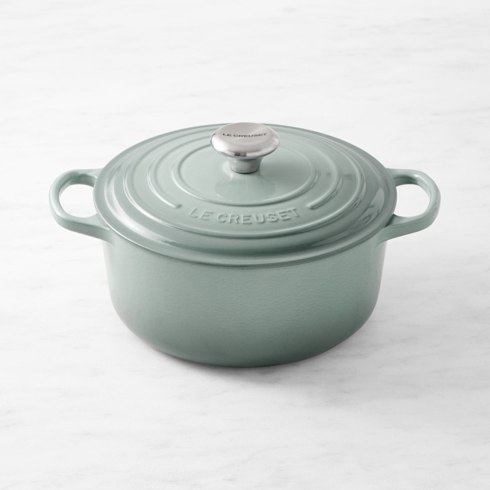 Le Creuset Signature Enameled Cast Iron Round Dutch Oven, 4 1/2-Qt., Sea Salt