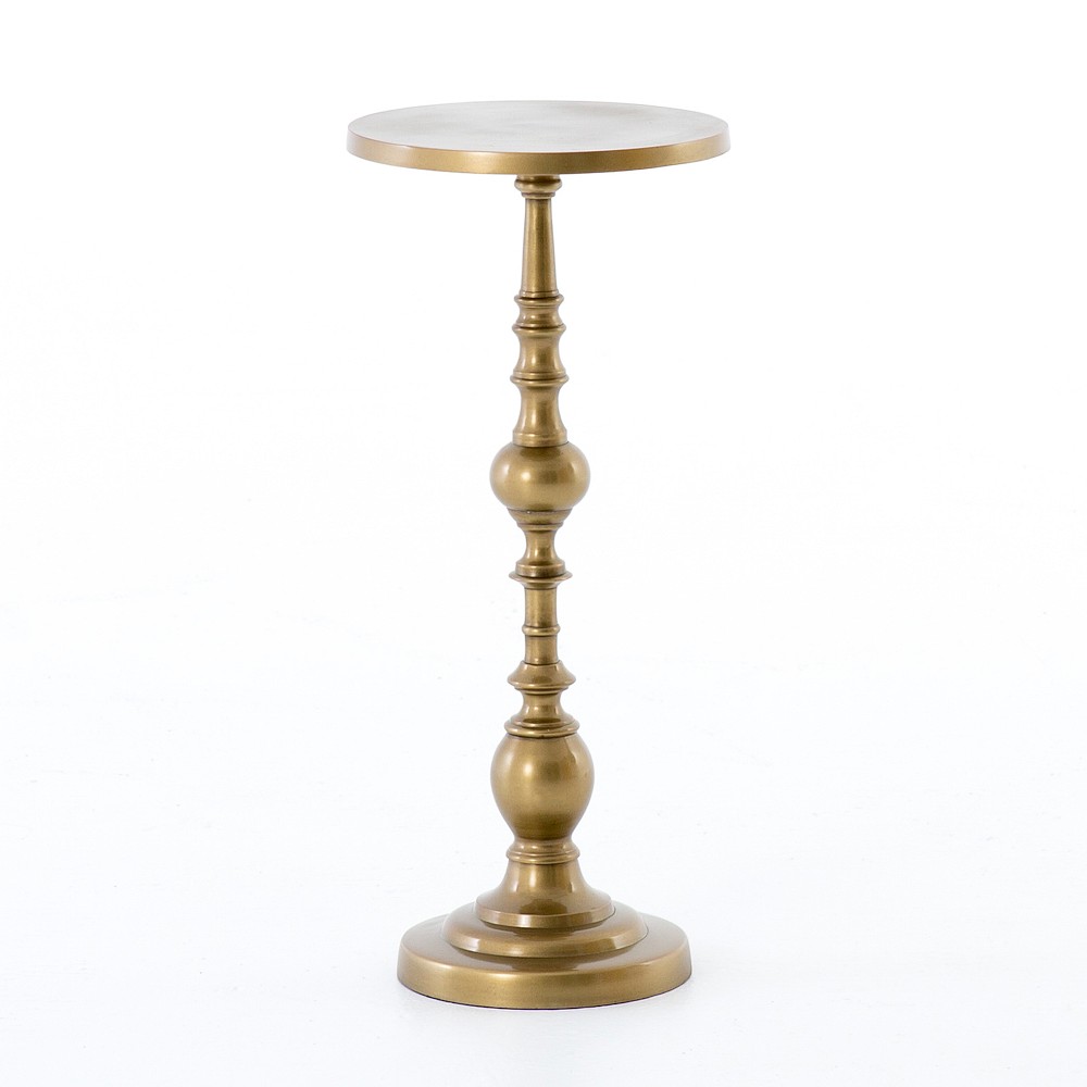 Ambrose End Table, Antique Brass
