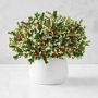 Faux Holly Berry Floral Arrangement, Medium