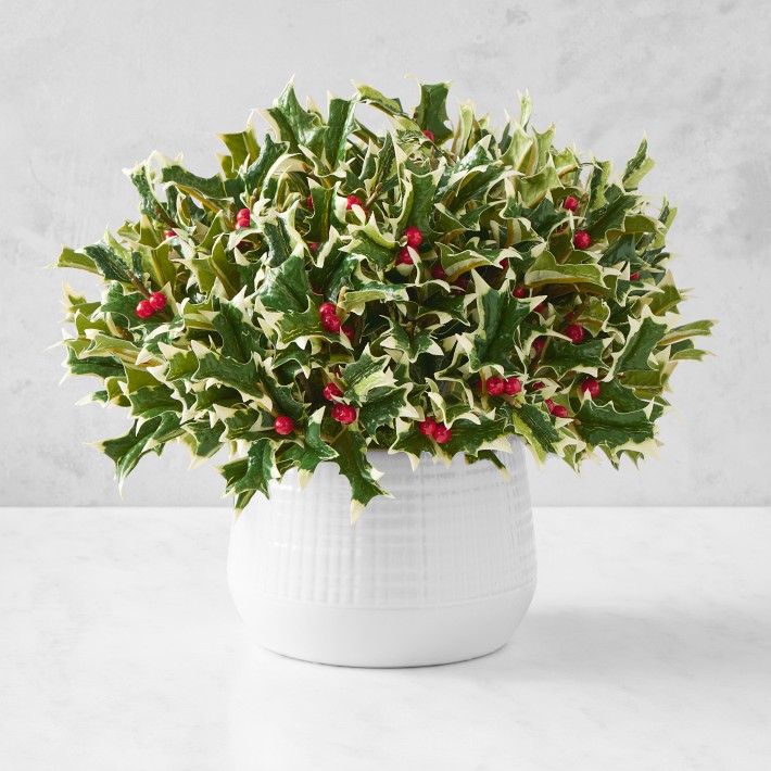 Faux Holly Berry Floral Arrangement, Medium