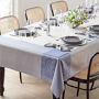 Jacquard Madrid Tablecloth, 70" X 90", Blue