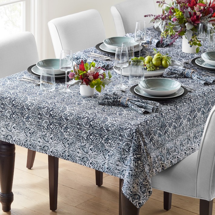 Williams Sonoma x Morris & Co. Tablecloth, 70" X 108", Bluebell