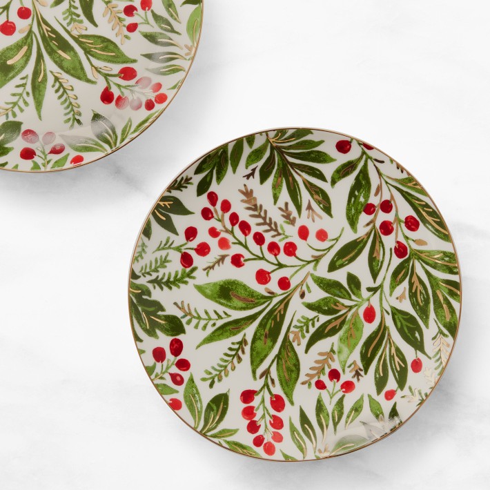 Noel Appetizer Plates, Set of 4, Mixed