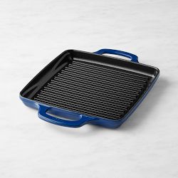 Lodge USA Enameled Cast Iron Grill Pan, 11", Smooth Sailing Blue