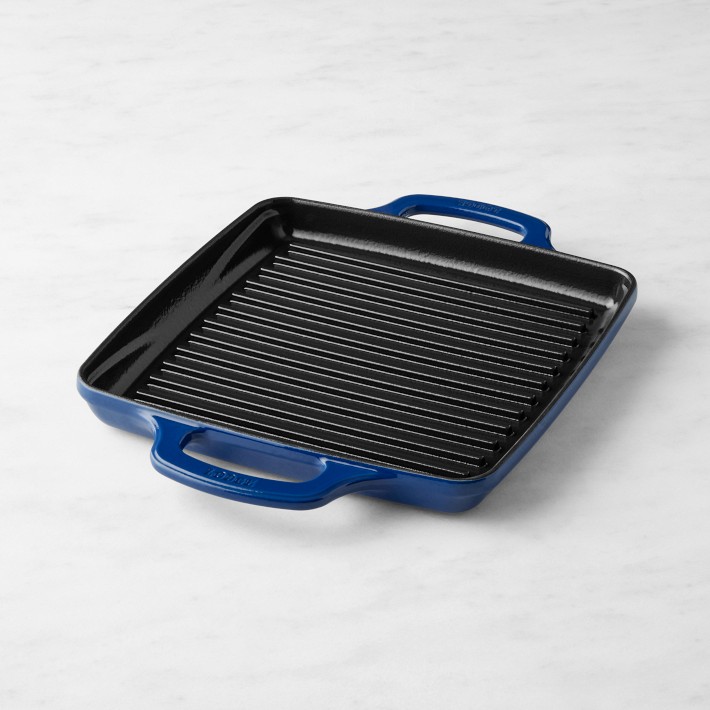 Lodge USA Enameled Cast Iron Grill Pan, 11", Smooth Sailing Blue