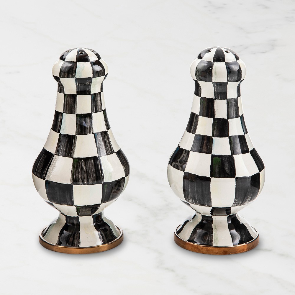 MacKenzie-Childs Courtly Check Large Salt & Pepper Shakers