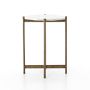 Rhett Side Table, Raw Brass