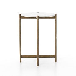 Rhett Side Table, Raw Brass