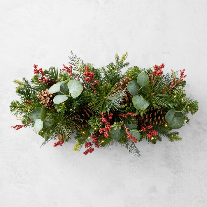 Tis the Season Faux Pre-Lit Centerpiece