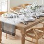 Jacquard Malta Table Runner, Grey