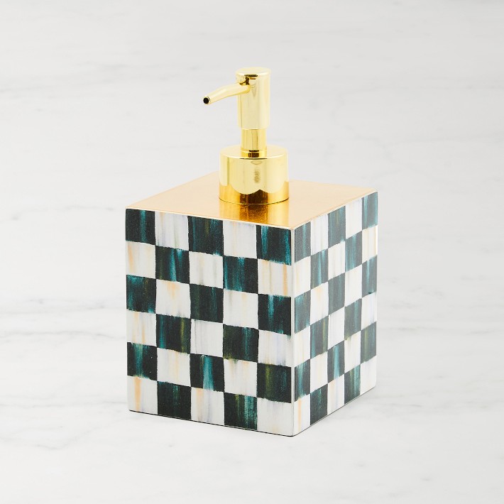 MacKenzie-Childs Courtly Check Lacquer Soap Pump