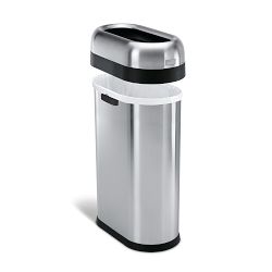 simplehuman&#8482; 50L Slim Open Top Trash Can