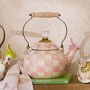 MacKenzie-Childs Rosy Check Whistling Tea Kettle