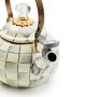 MacKenzie-Childs Sterling Check Whistling Tea Kettle
