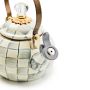 MacKenzie-Childs Sterling Check Whistling Tea Kettle