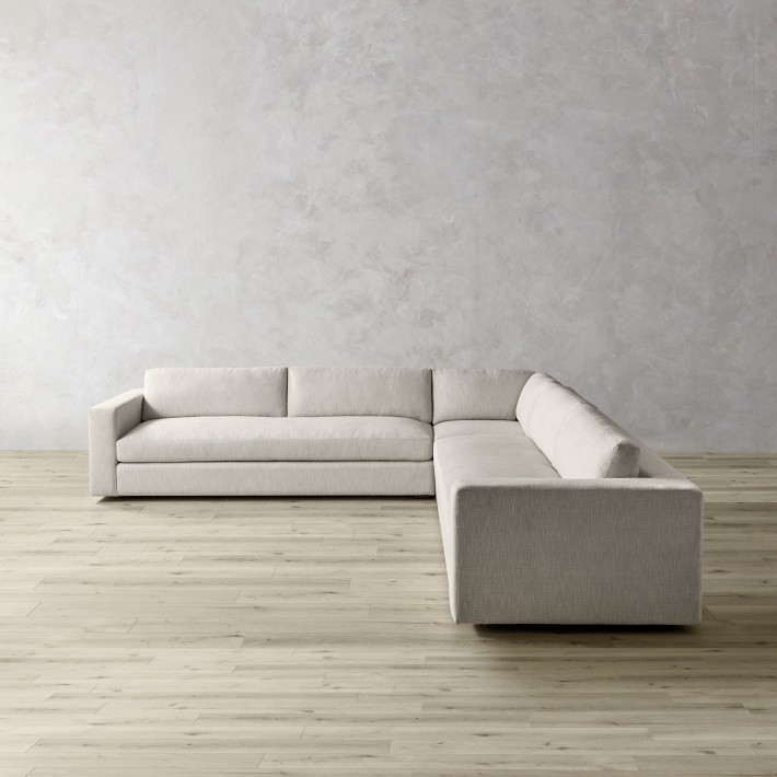 Carlton Square Arm 3-Piece L-Shape Sectional (131&quot;-135&quot;)