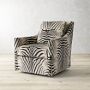Zebra Upholstered Swivel Chair
