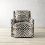 Zebra Upholstered Swivel Chair