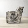 Zebra Upholstered Swivel Chair