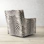 Zebra Upholstered Swivel Chair
