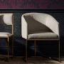 Bradley Upholstered Curved Back Armchair
