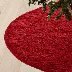 Red Velvet Quilted Tree Skirt