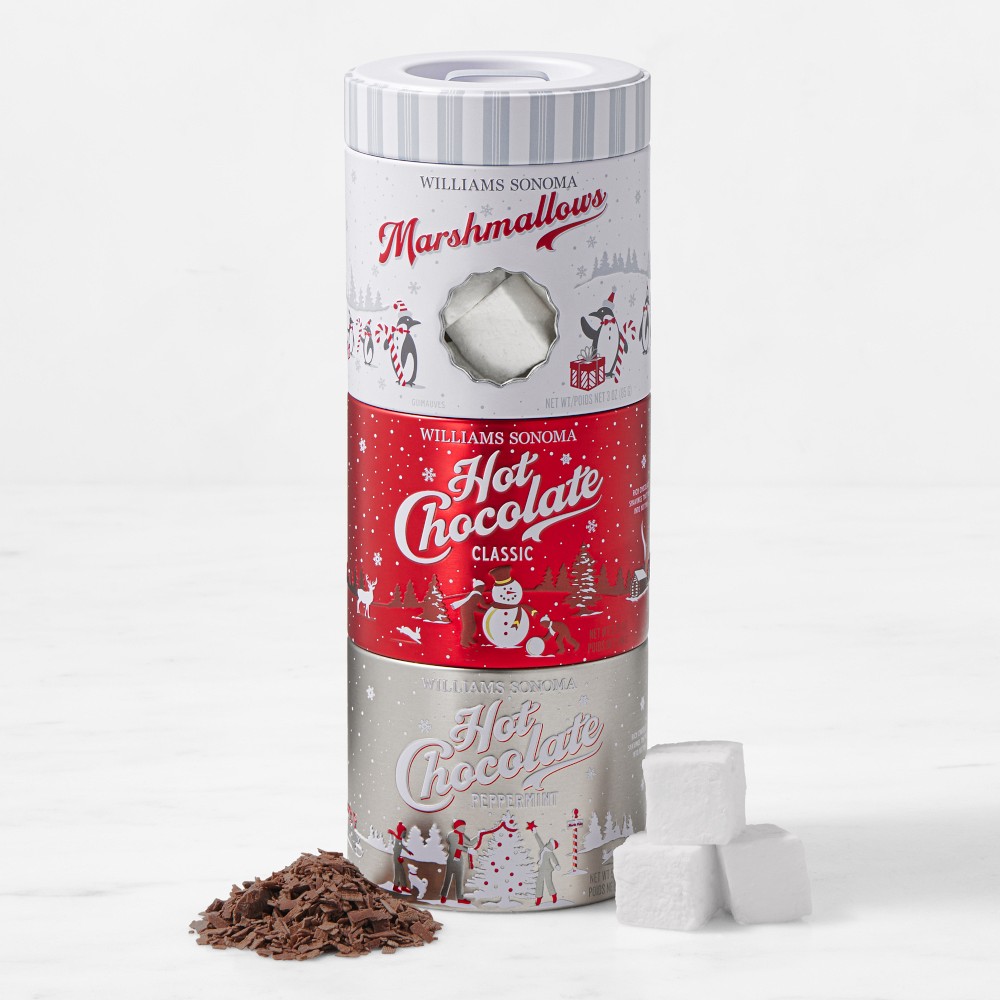 Williams Sonoma Classic & Peppermint Hot Chocolate Stacker with Marshmallows