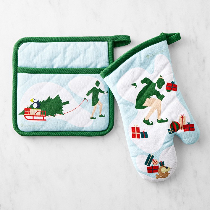 Elf™ Oven Mitt and Potholder Set