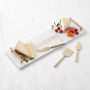 Marble & Brass "Cheese" Rectangular Board with Cheese Knives