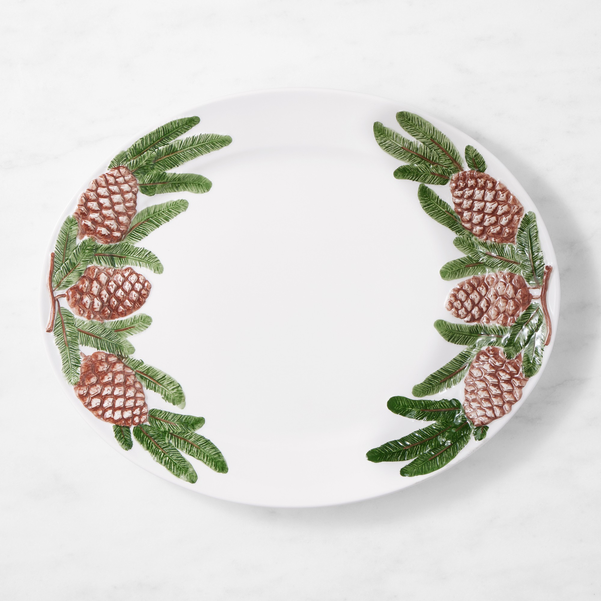 Woodland Berry Embossed Oval Platter